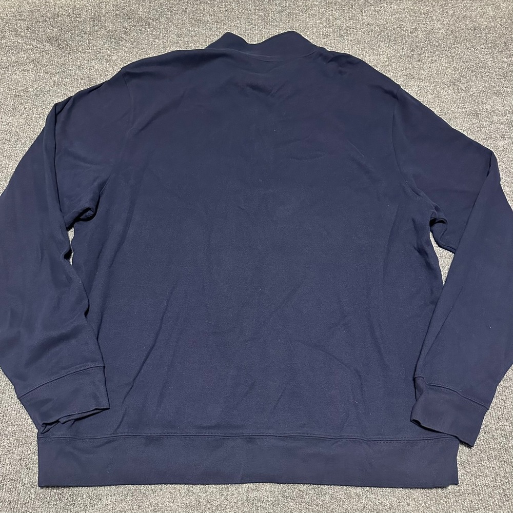 Brooks Brothers Mens XXL Navy Blue Cotton Quarter Zip Pullover Sweater - Picture 5 of 7